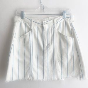American Eagle While Denim High Rise Skirt